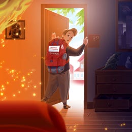 Mit dem Notgepäck fluchtartig die Wohnung verlassen